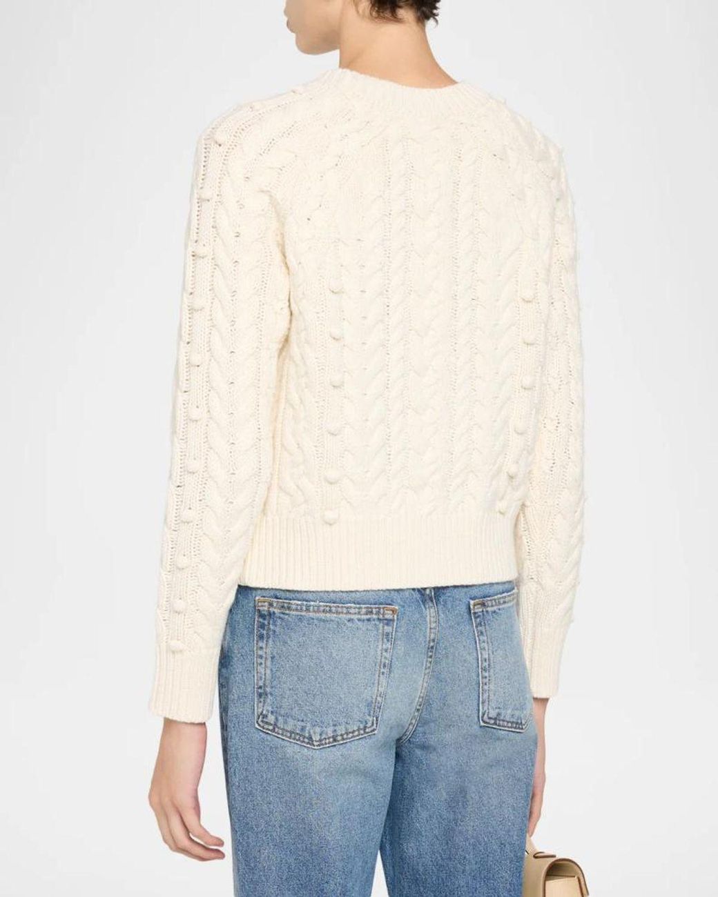 LoveShackFancy Natural Mavelle Wool-Blend Sweater