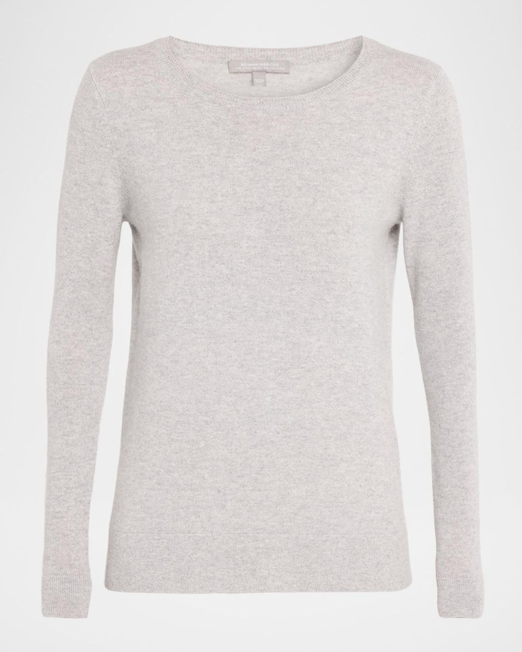 Neiman Marcus Pink Cashmere Basic Crewneck Top