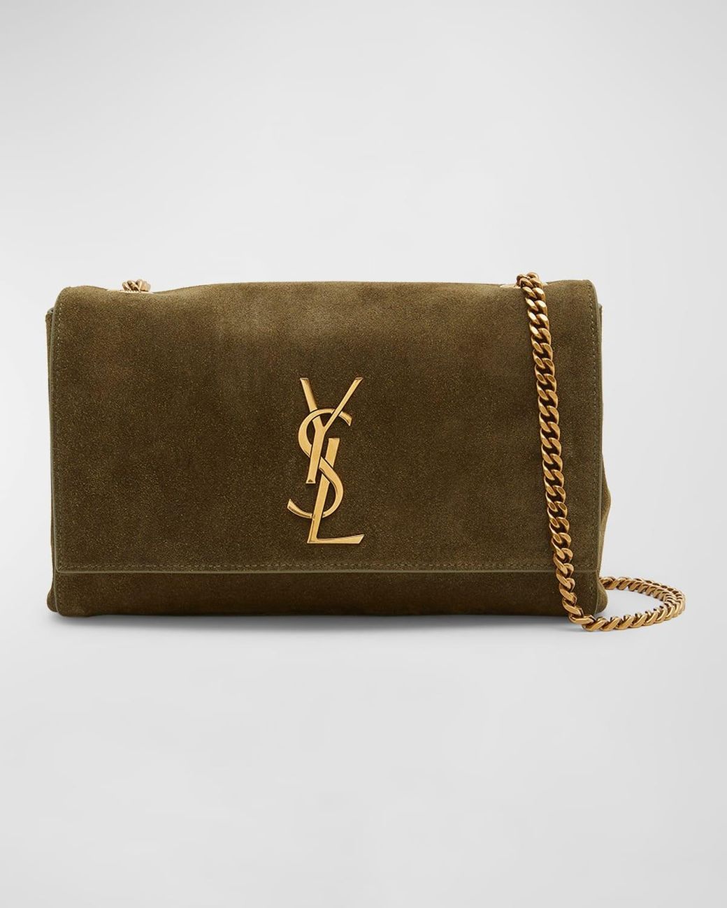 Saint Laurent Kate Small Reversible Chain Shoulder Bag in Natural Lyst