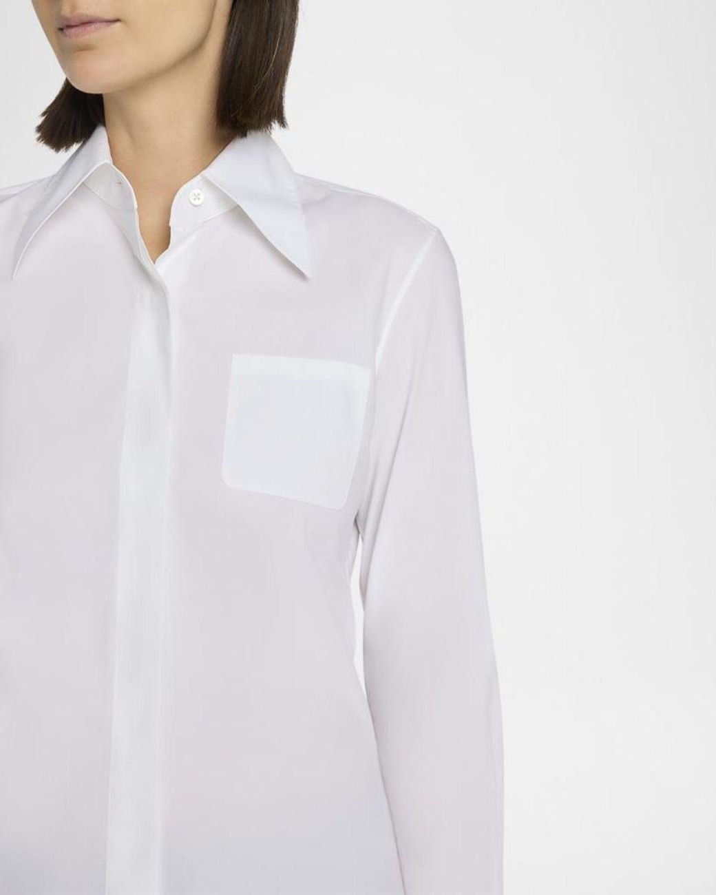 The Row White Maltika Button-Down Shirt