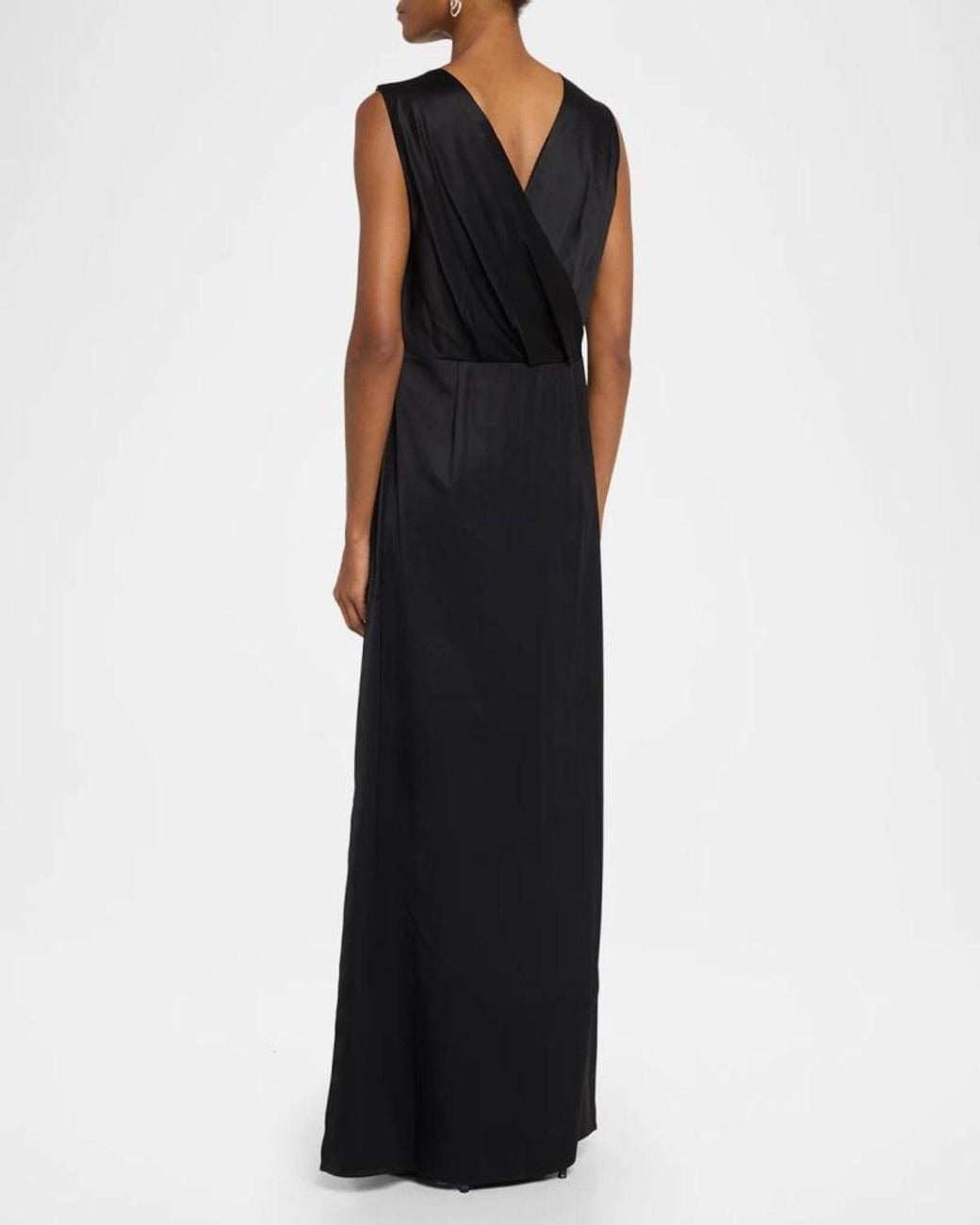 Peserico Sleeveless Chain-Trim Gown in Black | Lyst