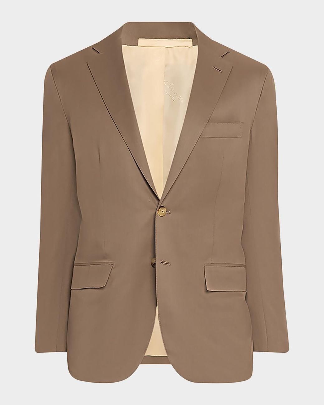 Kiton Brown Apos;S Solid Wool Single-Breasted Sport Coat for men