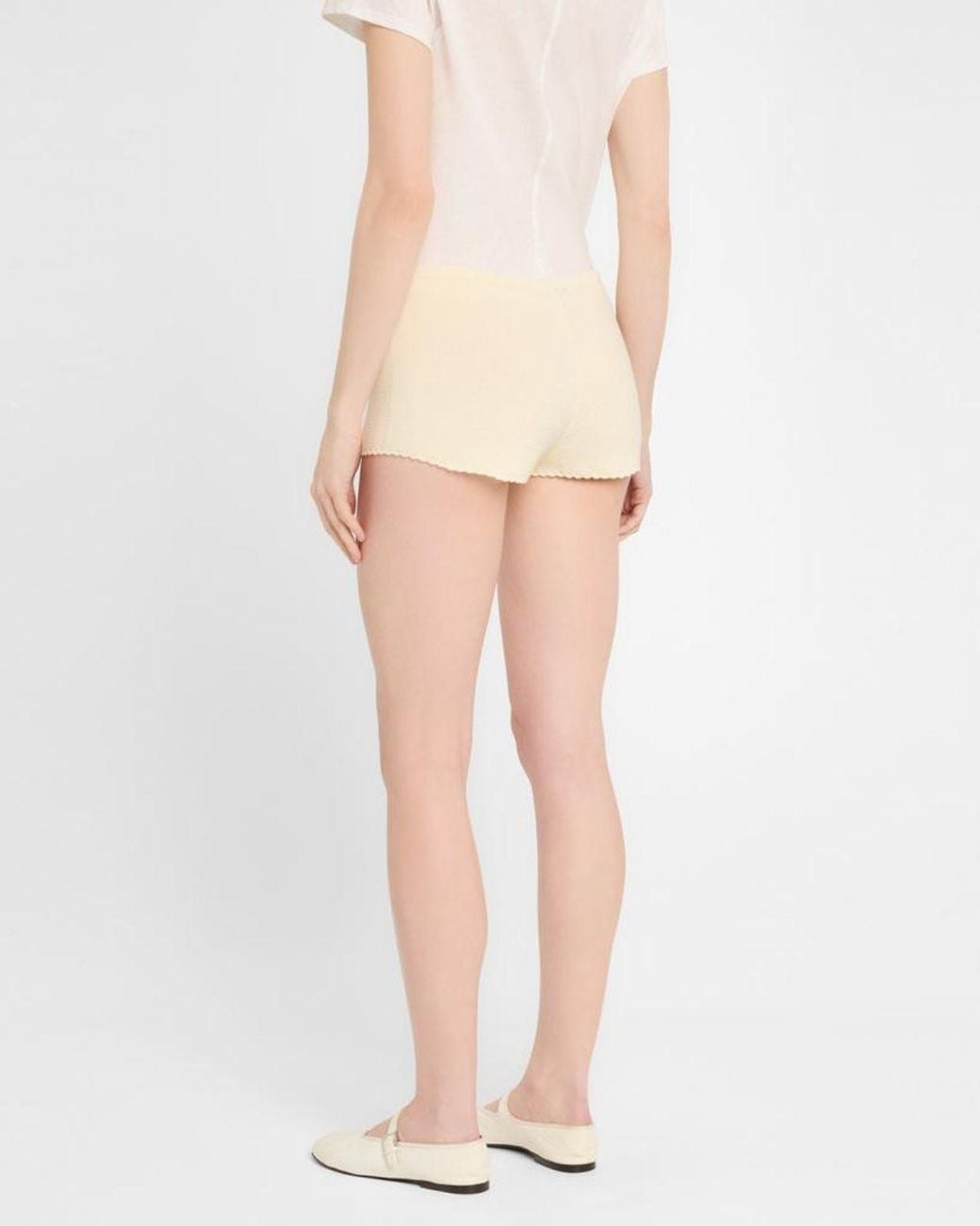 Solid & Striped Natural The Celeste Knit Micro Shorts