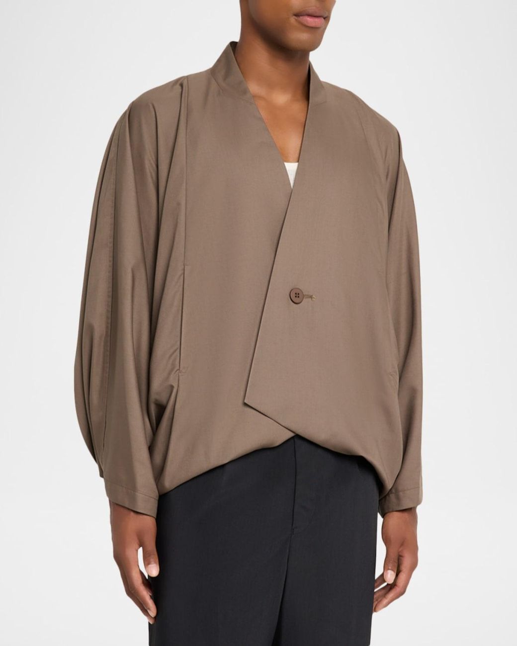 IM MEN Brown Apos;S Swing One-Button Jacket for men