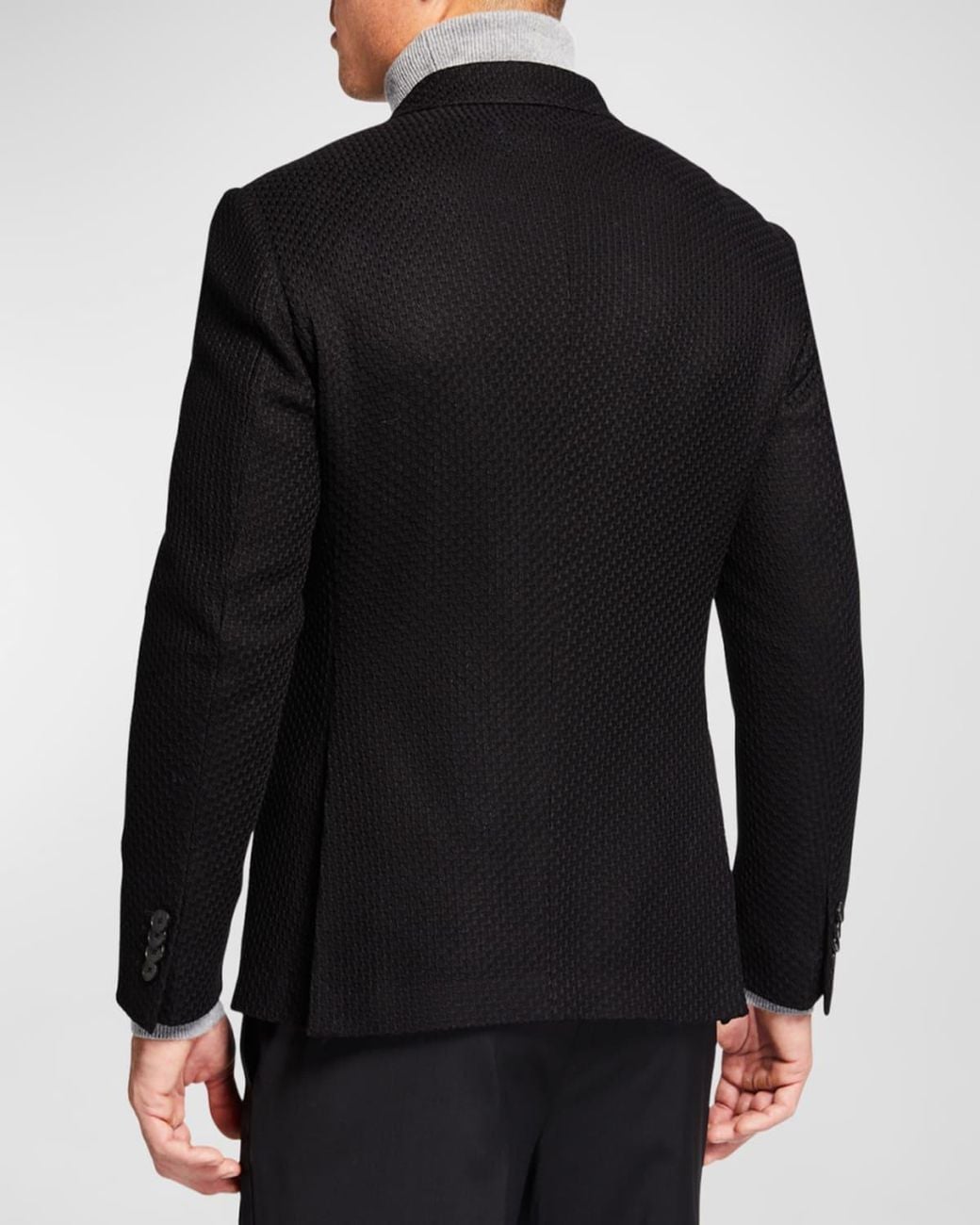 Etro Black Basic Knit Blazer for men