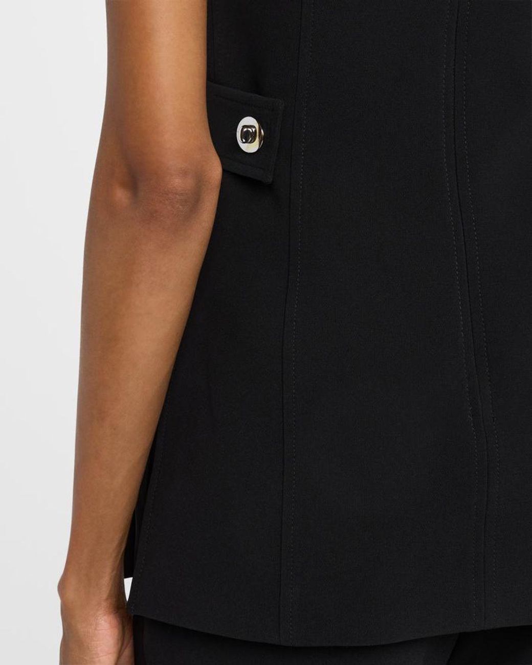 A.L.C. Black Emma Sleeveless Structured Top