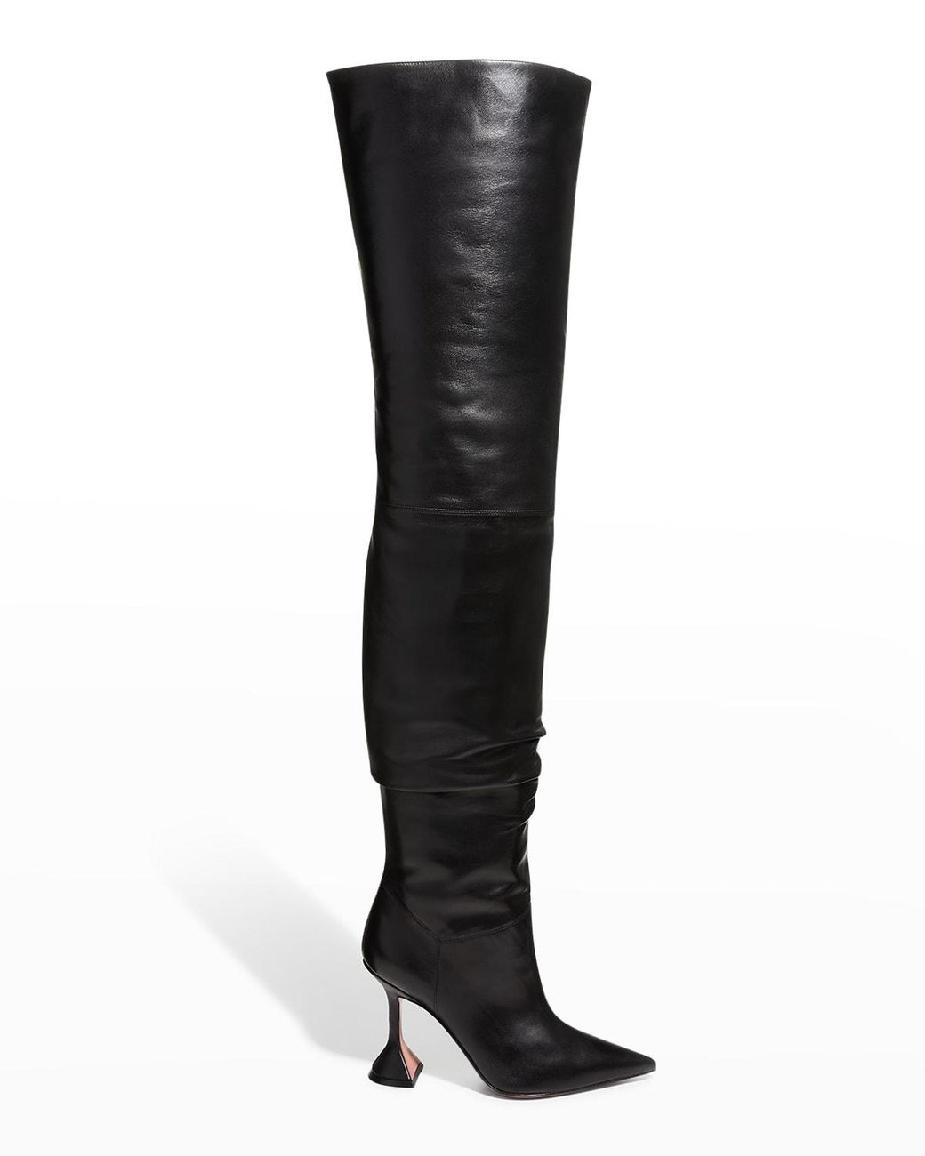 AMINA MUADDI Olivia Slouchy Over-the-knee Boots in Black | Lyst