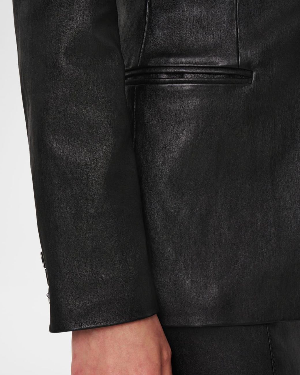 Joseph Black Pascal Single-Button Leather Jacket