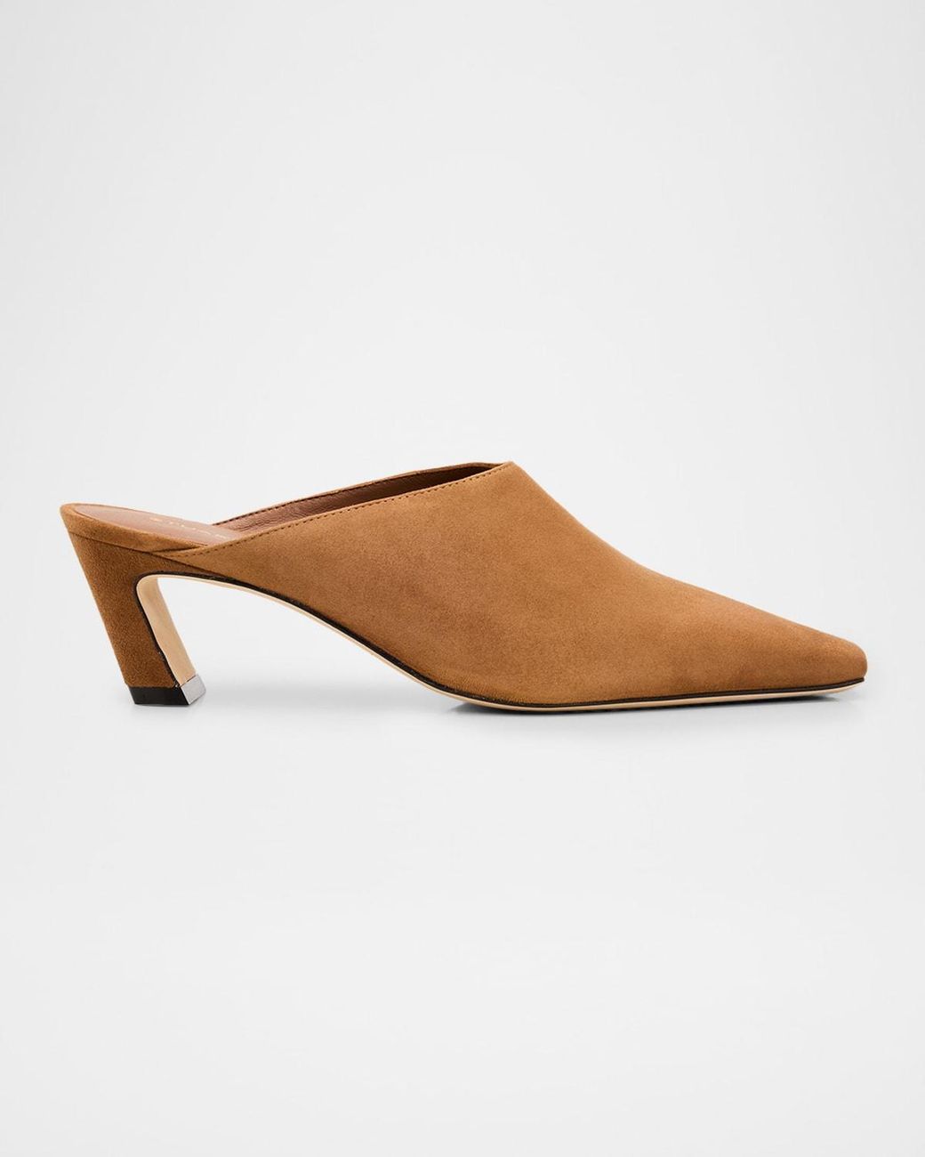 Stuart Weitzman Brown 50Mm Stassi Suede Mules
