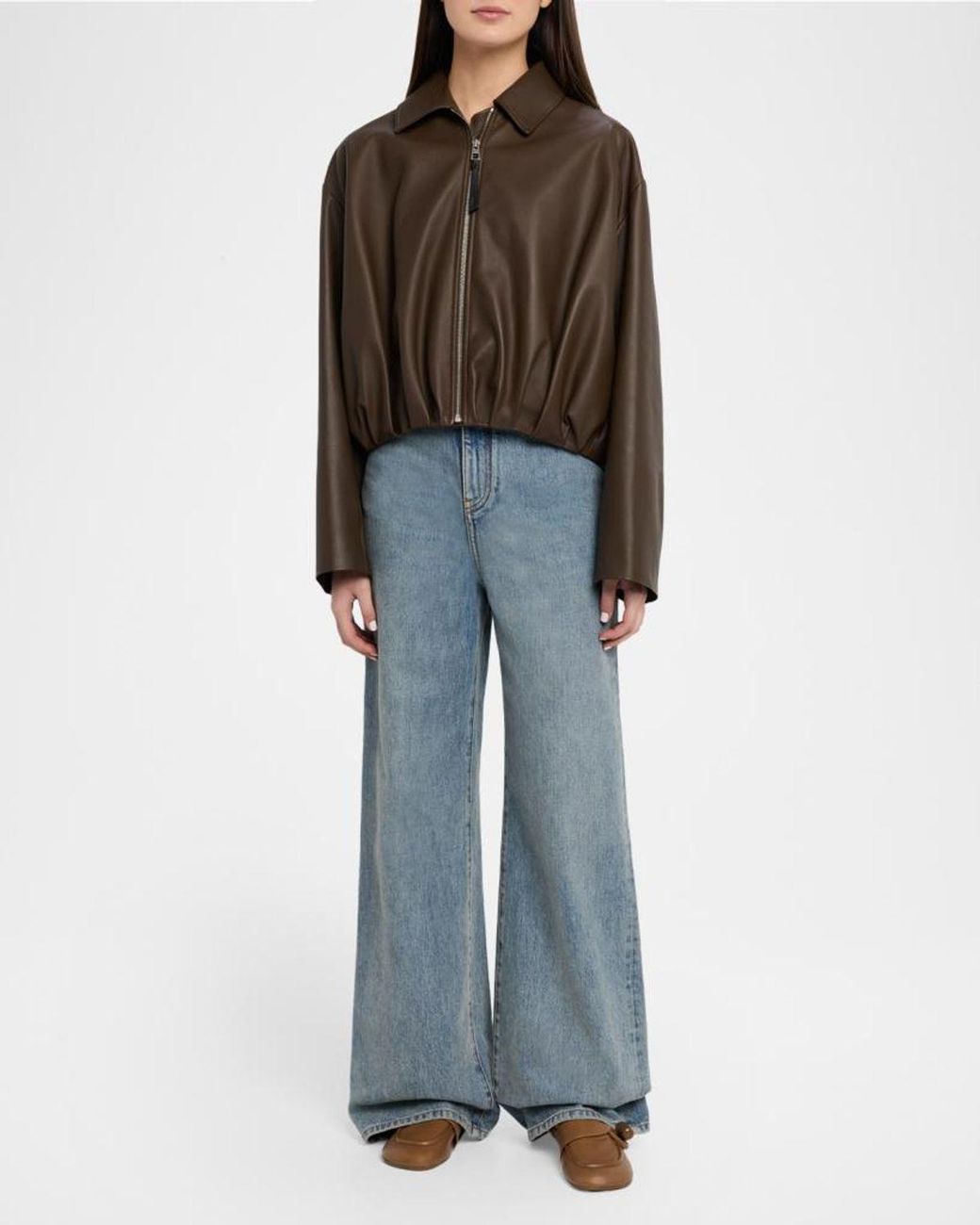 Loewe Natural Toggle Leather Loafers
