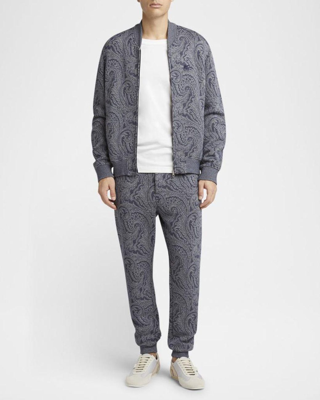 Etro Blue Apos;S Paisley Full-Zip Bomber Jacket for men