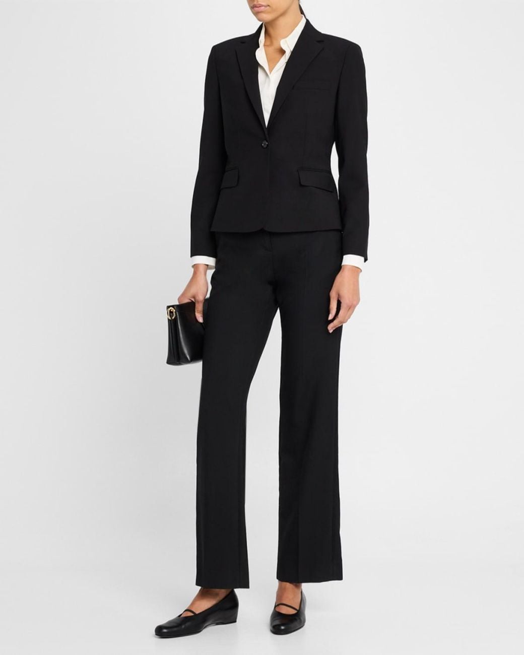 Theory Black Slim One-Button Jacket