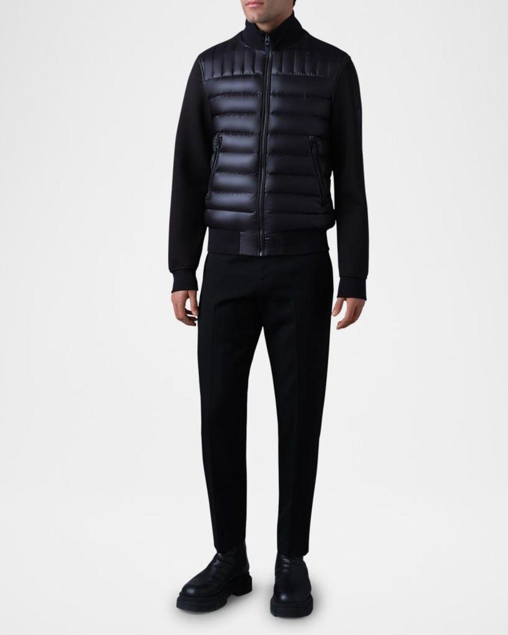 Mackage Black Apos;S Collin Mixed-Media Down Jacket for men