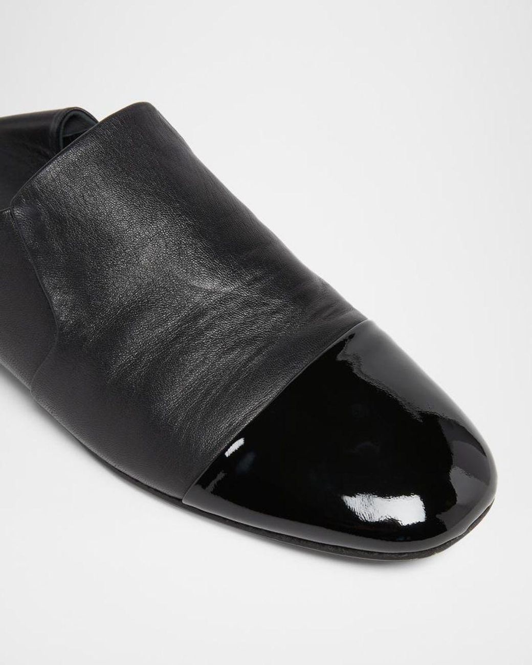 Lanvin Black Apos;S Leather Cap-Toe Loafers for men