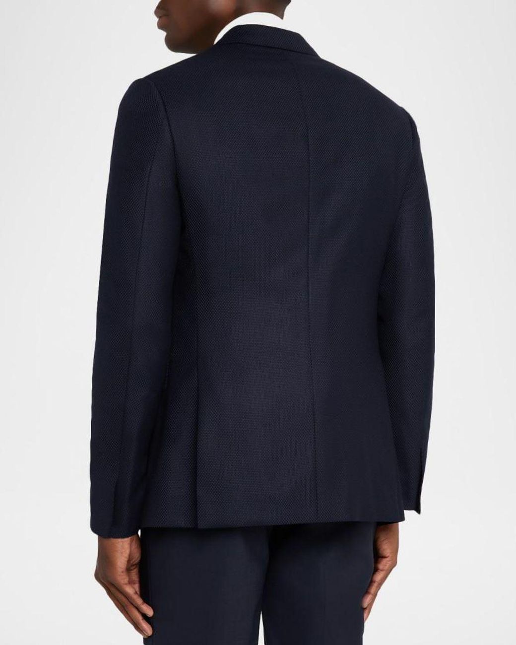 Brioni Blue Apos;S Wool Hopsack Single-Breasted Blazer for men