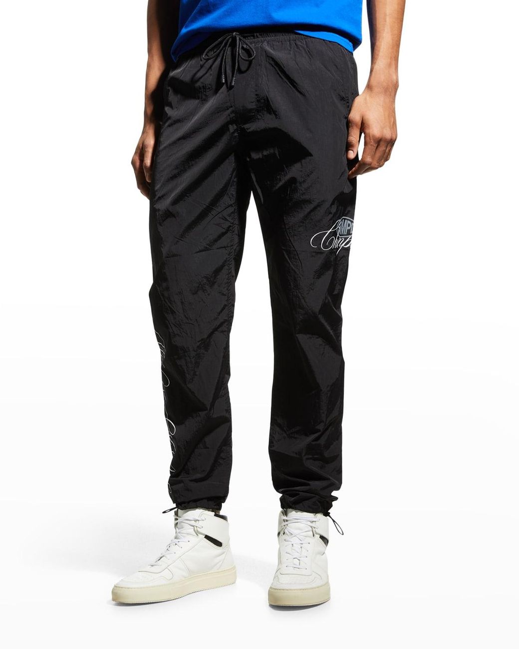 Stampd Champion Nylon Logo Track Pants in Black for Men | Lyst