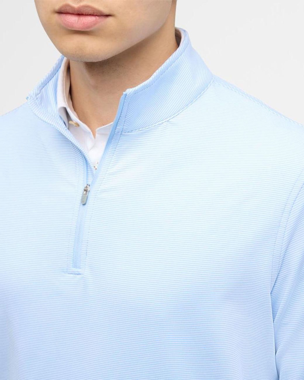 Peter Millar Blue Apos;S Perth Micro-Stripe Half-Zip Sweater for men