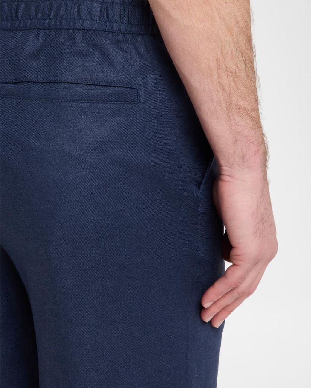 Bugatchi Blue Apos;S Aerolinen Drawstring Shorts for men