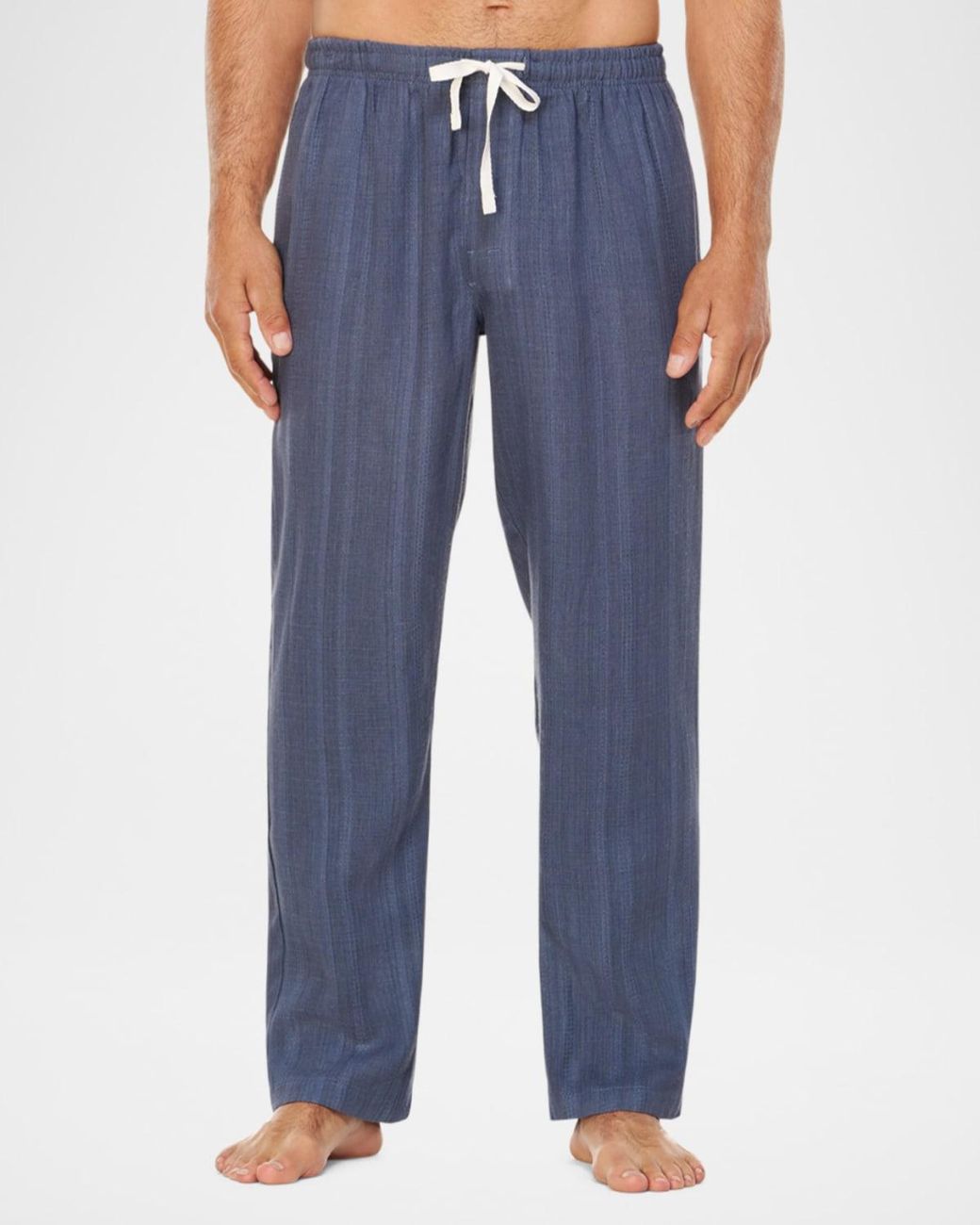 Majestic International Blue Apos;S Summer Woven Stripe Lounge Pants for men