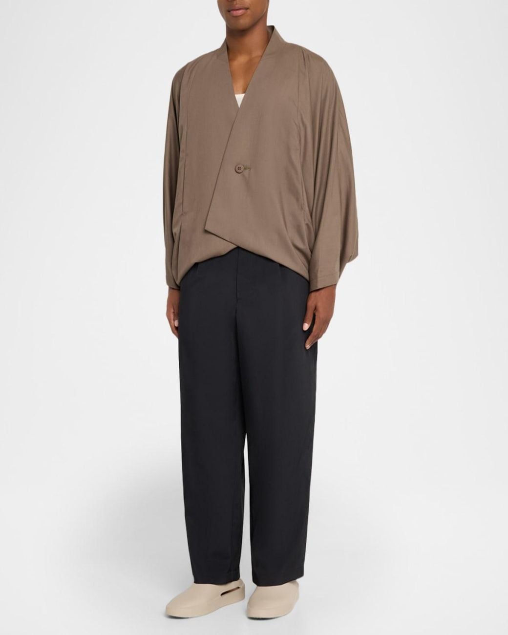 IM MEN Brown Apos;S Swing One-Button Jacket for men