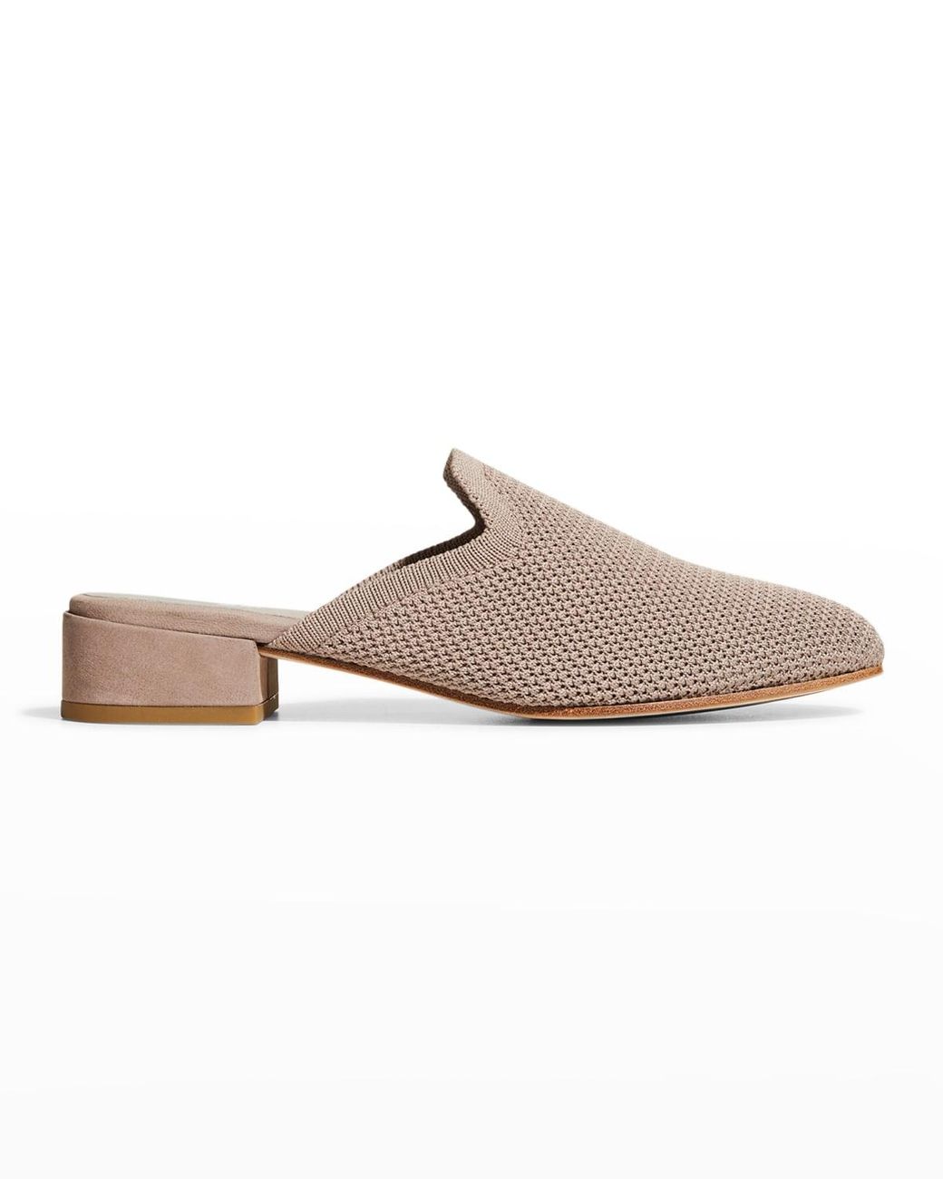 Eileen Fisher Betsy Knit Loafer Mules in Gray Lyst