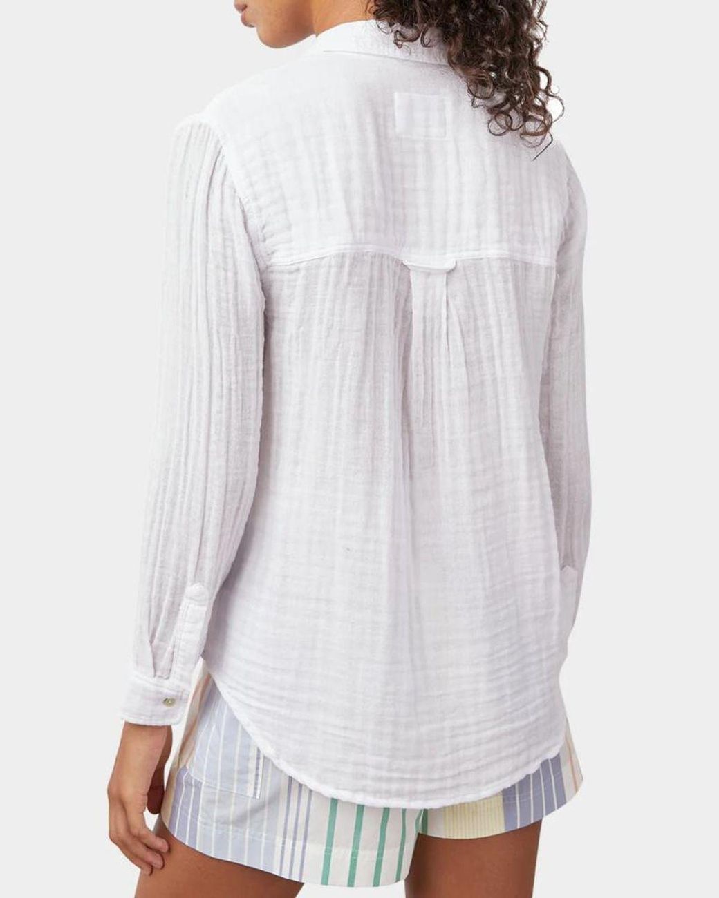 Rails White Ellis Button-Down Long-Sleeve Solid Shirt