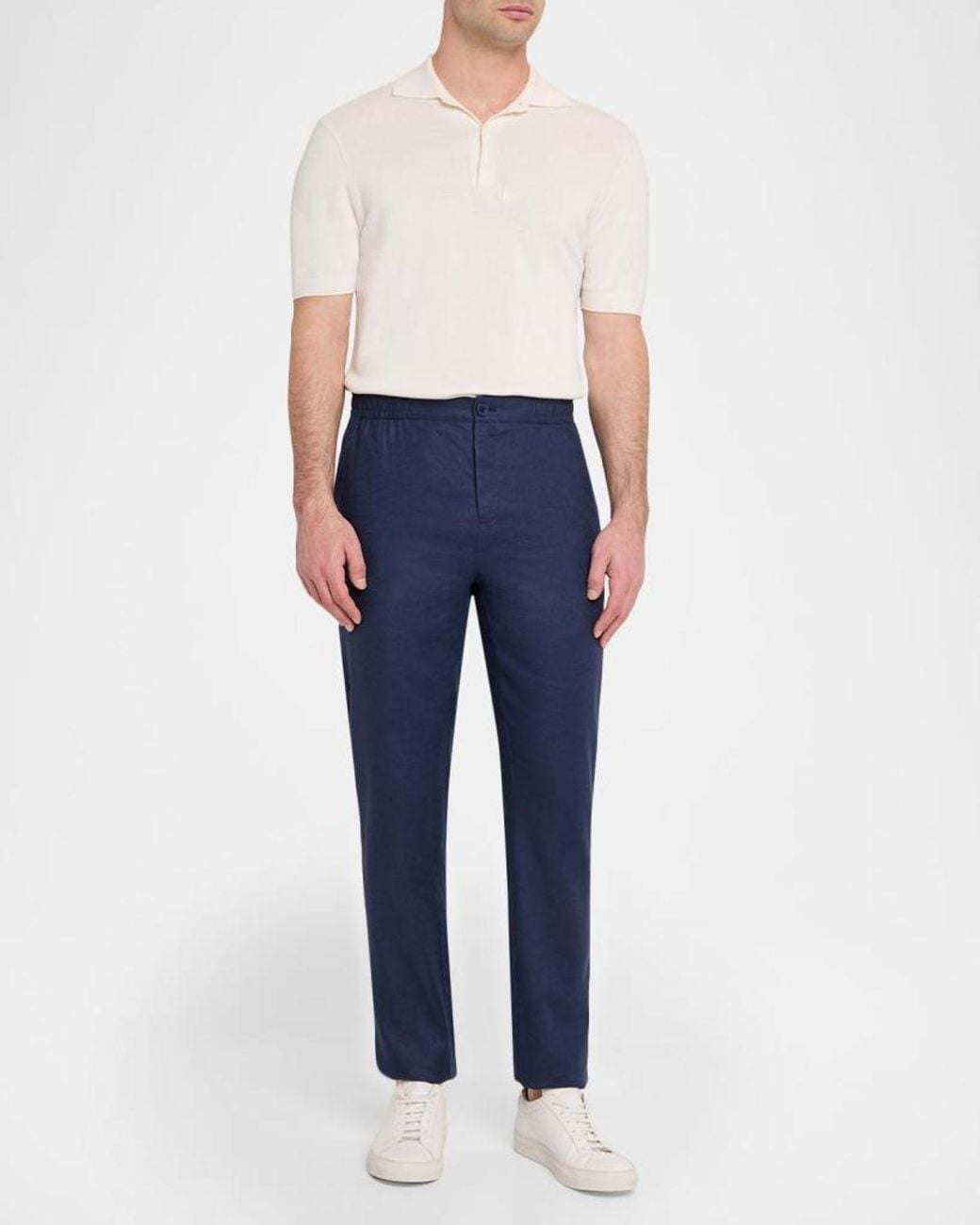 Bugatchi Blue Apos;S Aerolinen Drawstring Pants for men
