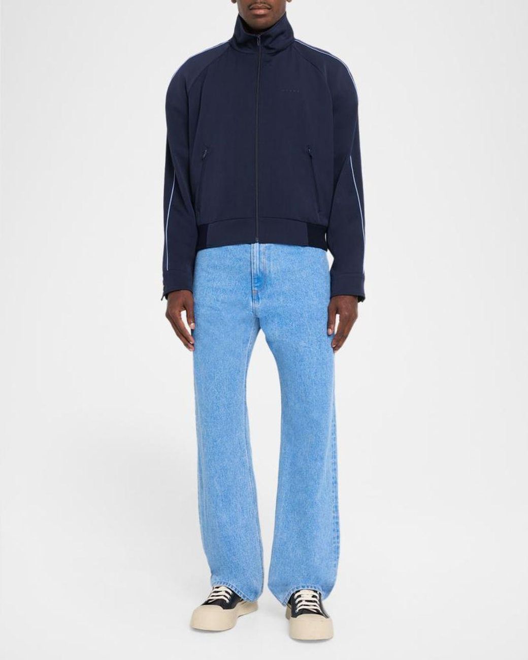 Marni Blue Apos;S Wool Zip Track Jacket for men