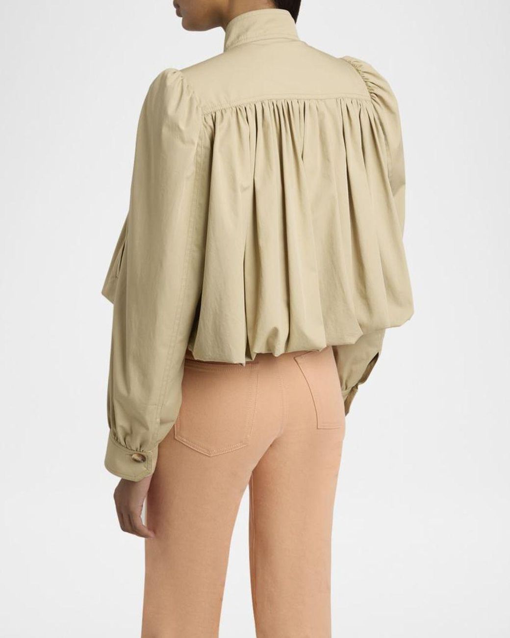Chloé Natural Crop Balloon Jacket