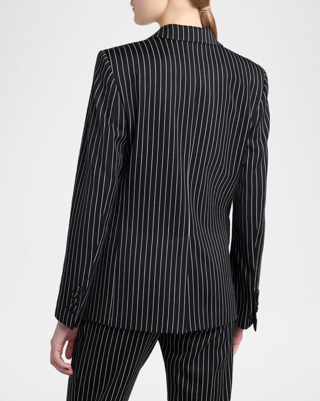 Tom Ford Black Pinstripe Wool Single-Breasted Blazer Jacket