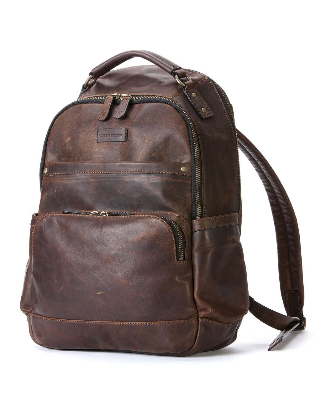 frye logan leather backpack