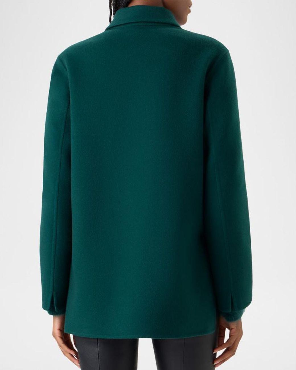 Akris Green Laars Cashmere Long Jacket
