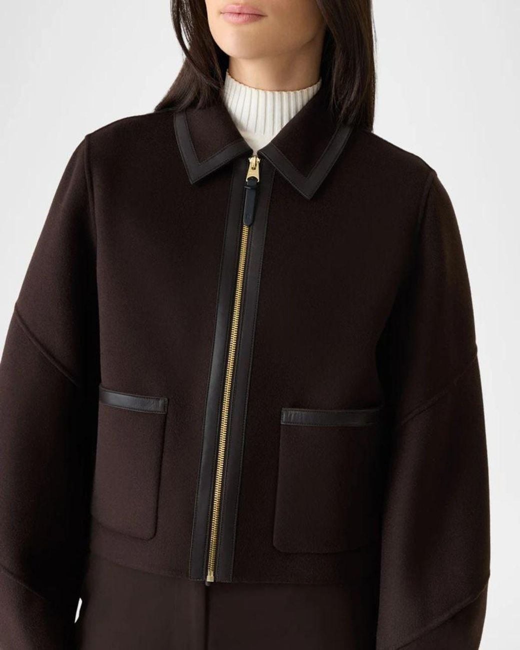 Mackage Brown Solana Wool Jacket