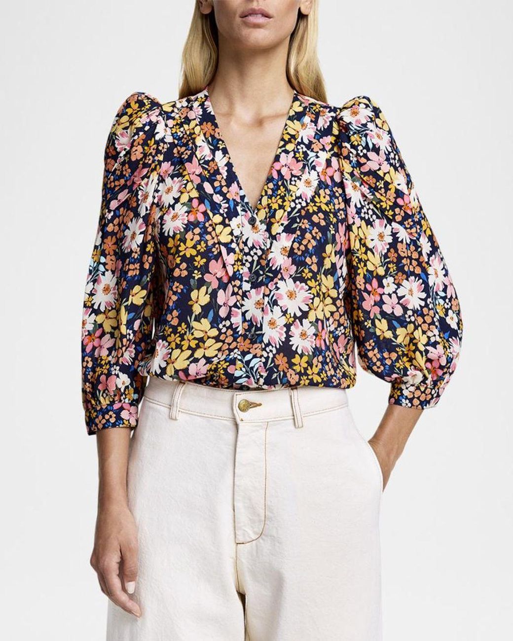 Smythe Multicolor Frontier V-Neck Blouse
