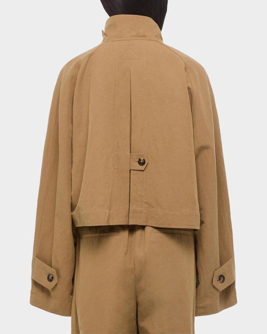Helmut Lang Natural Cropped Trench Jacket