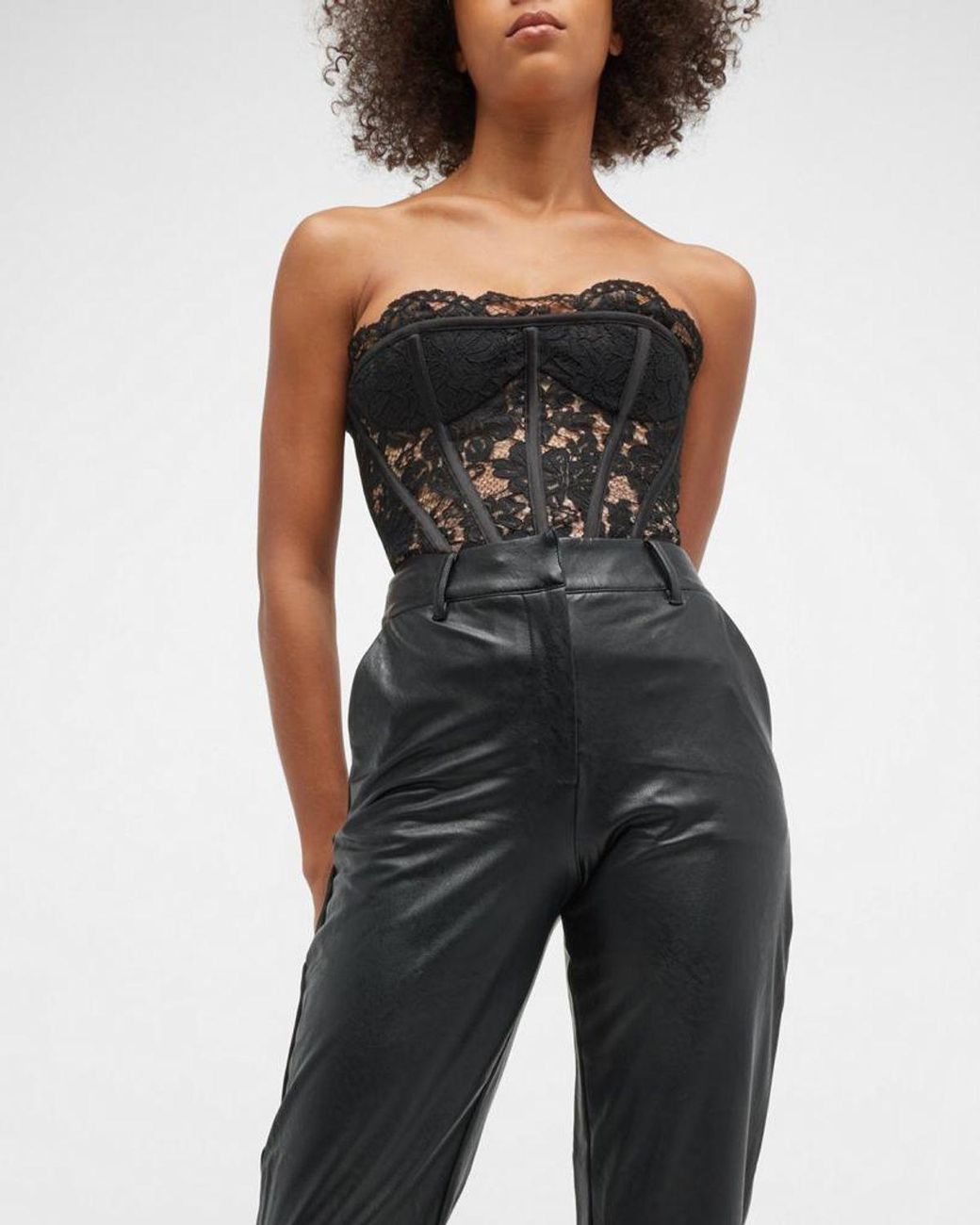 Commando Black Faux-Leather Ankle Pants