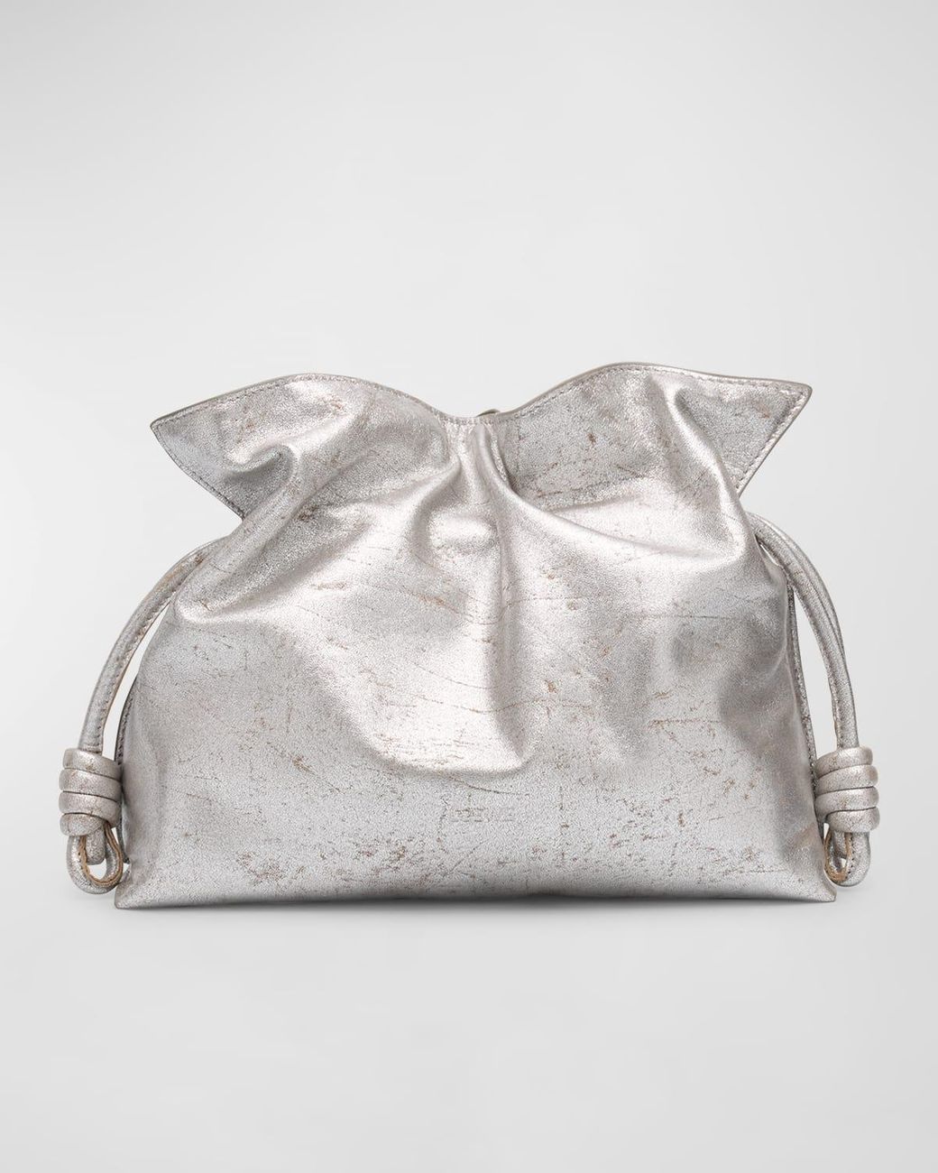Silver leather clutch clearance purse