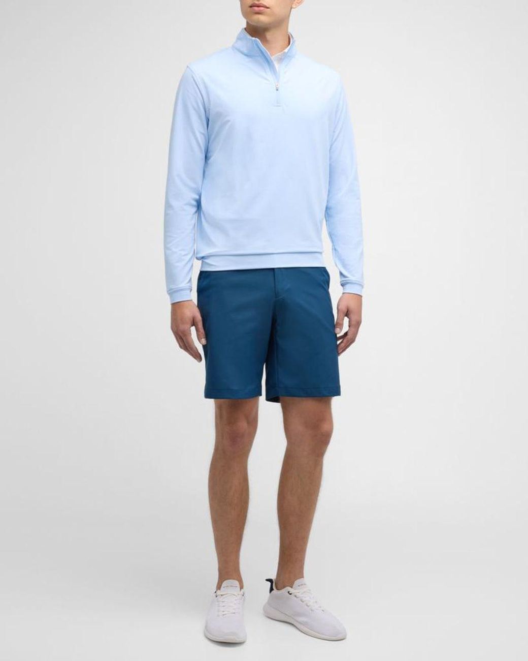 Peter Millar Blue Apos;S Perth Micro-Stripe Half-Zip Sweater for men