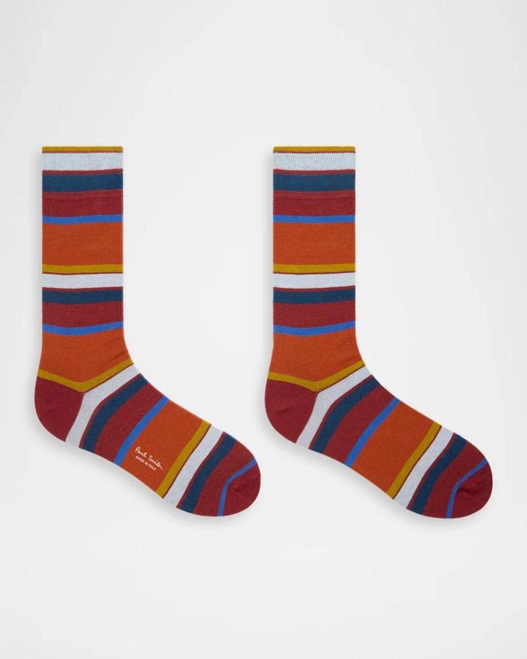 Paul Smith Red Apos;S Multi-Stripe Crew Socks for men