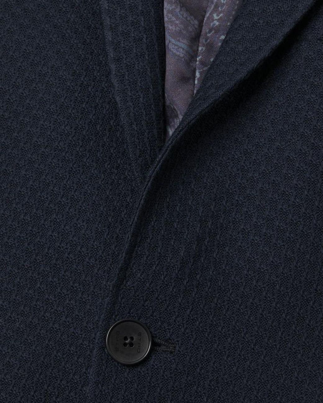 Etro Blue Apos;S Basic Textured Blazer for men