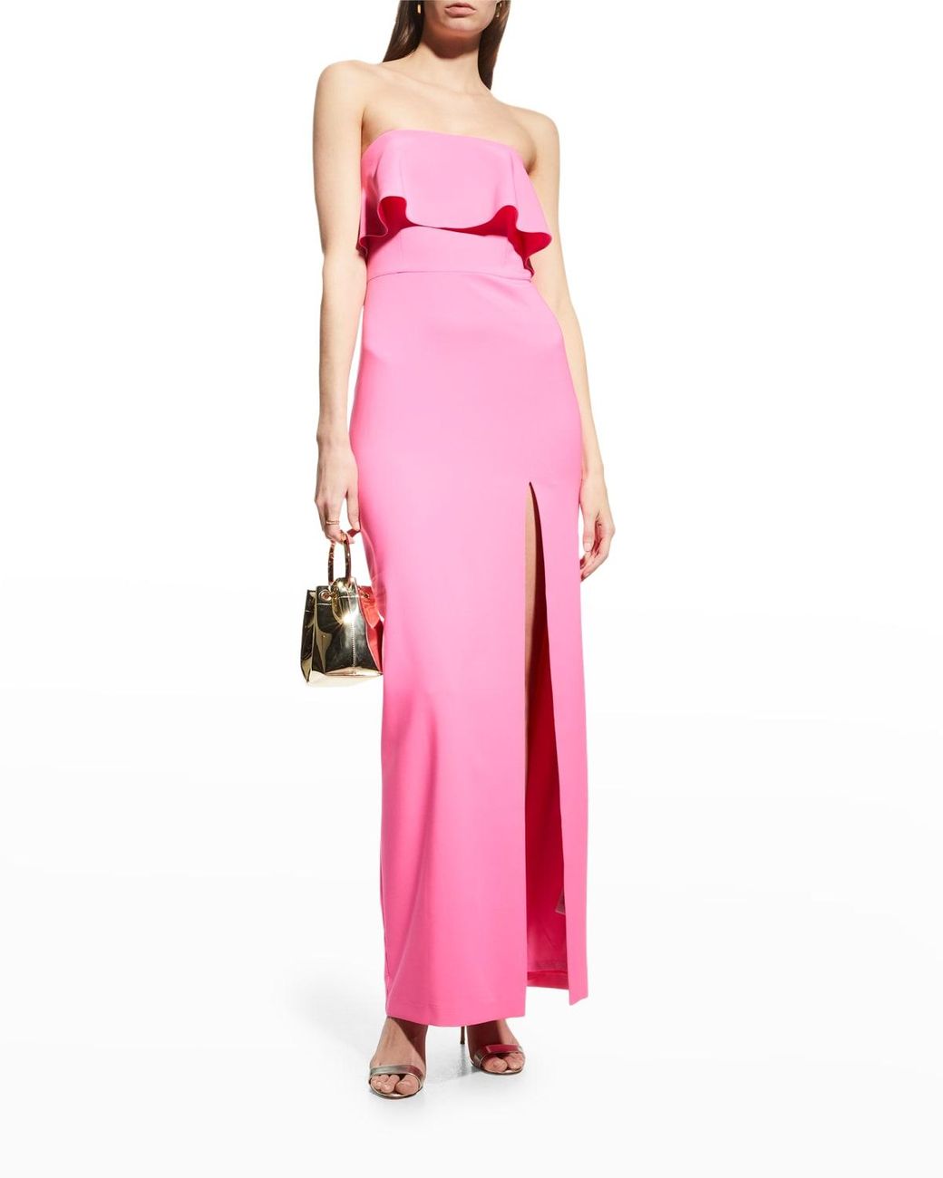 Aidan By Aidan Mattox Strapless Popover Column Gown in Pink Lyst