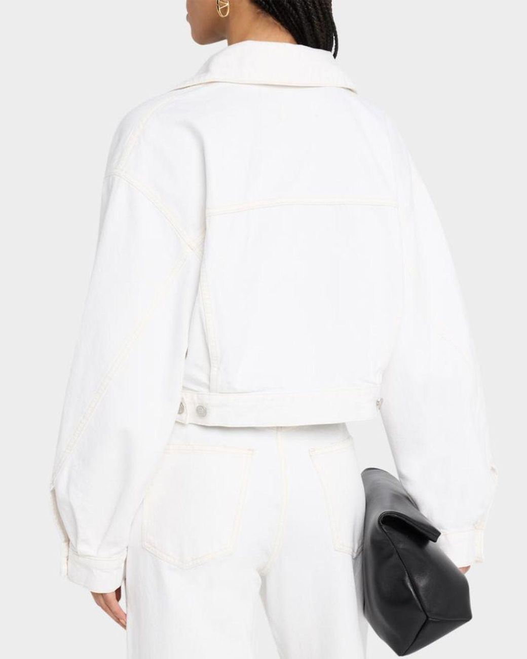 Agolde White Palmer Denim Jacket