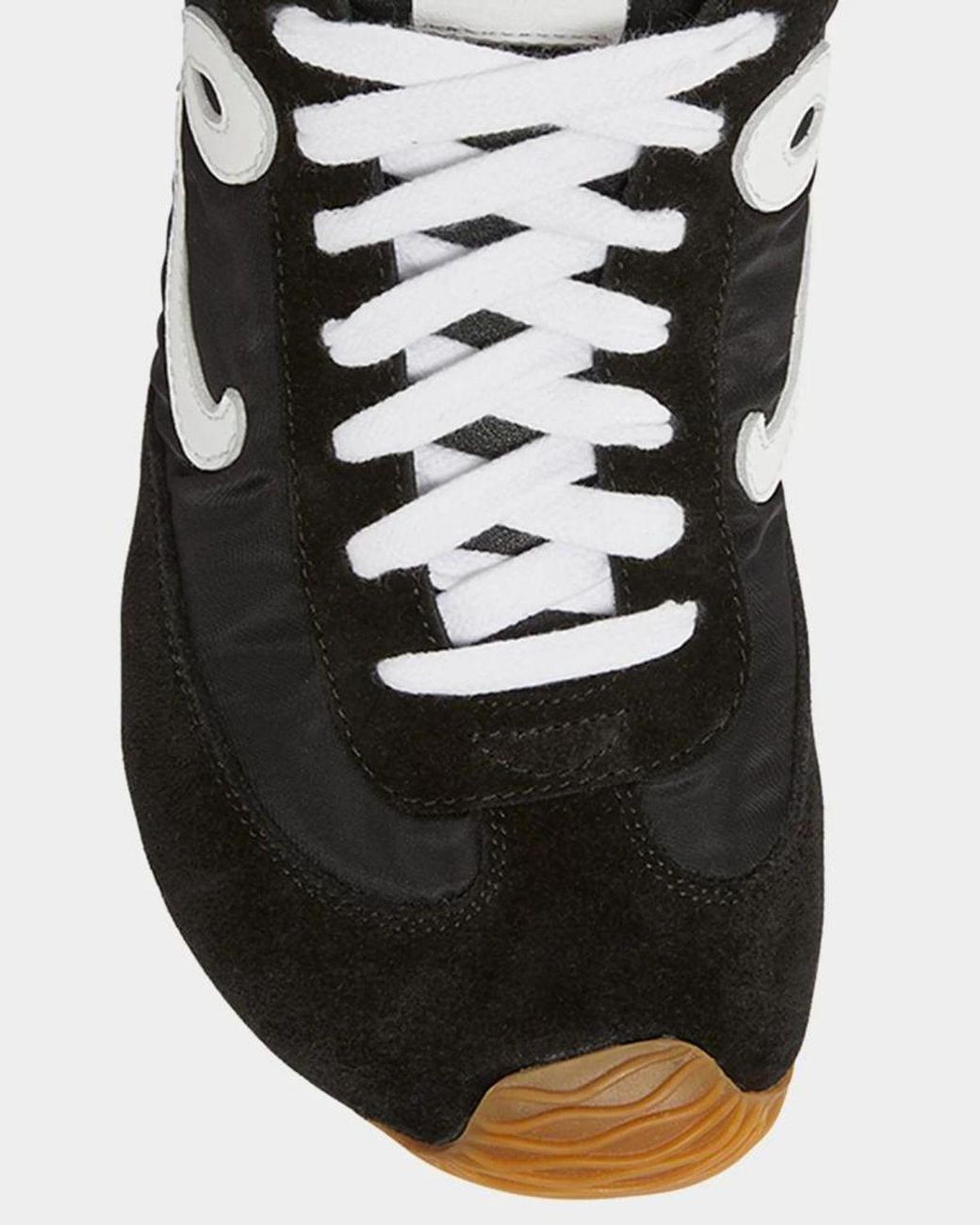 Loewe Black Flow Runner Suede And Leather Sneakers