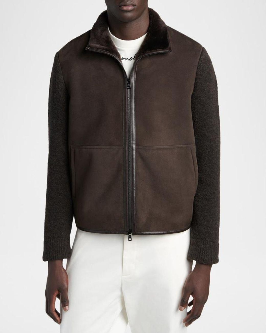 Moncler Black Apos;S Suede Jacket for men