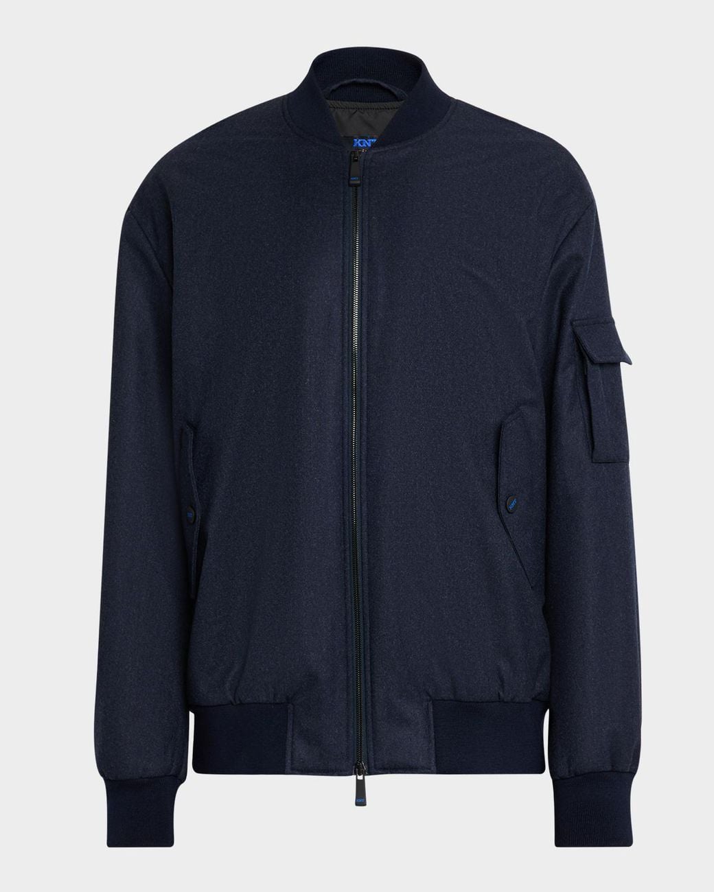 Kiton Blue Apos;S Zip-Front Bomber Jacket for men
