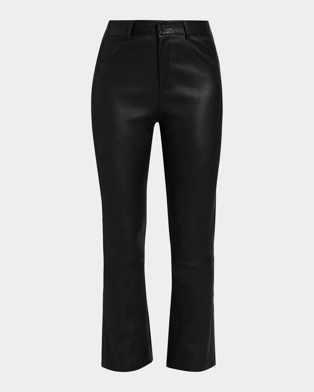 Lamarque Black Faris Leather Flare Pants