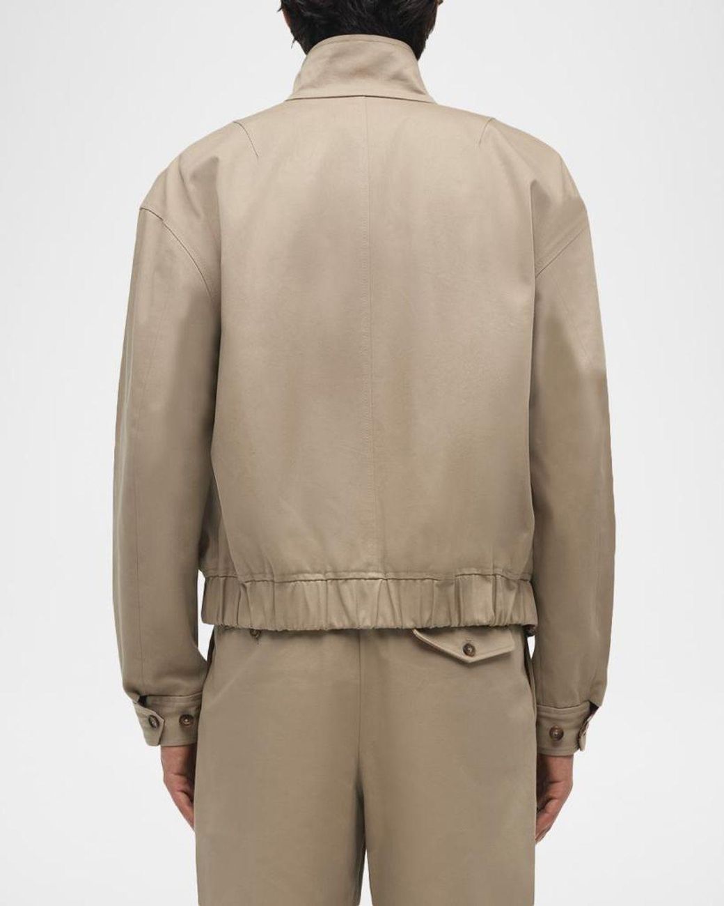 Jonathan Simkhai Natural Apos;S Harrington Cotton Check-Lined Jacket for men