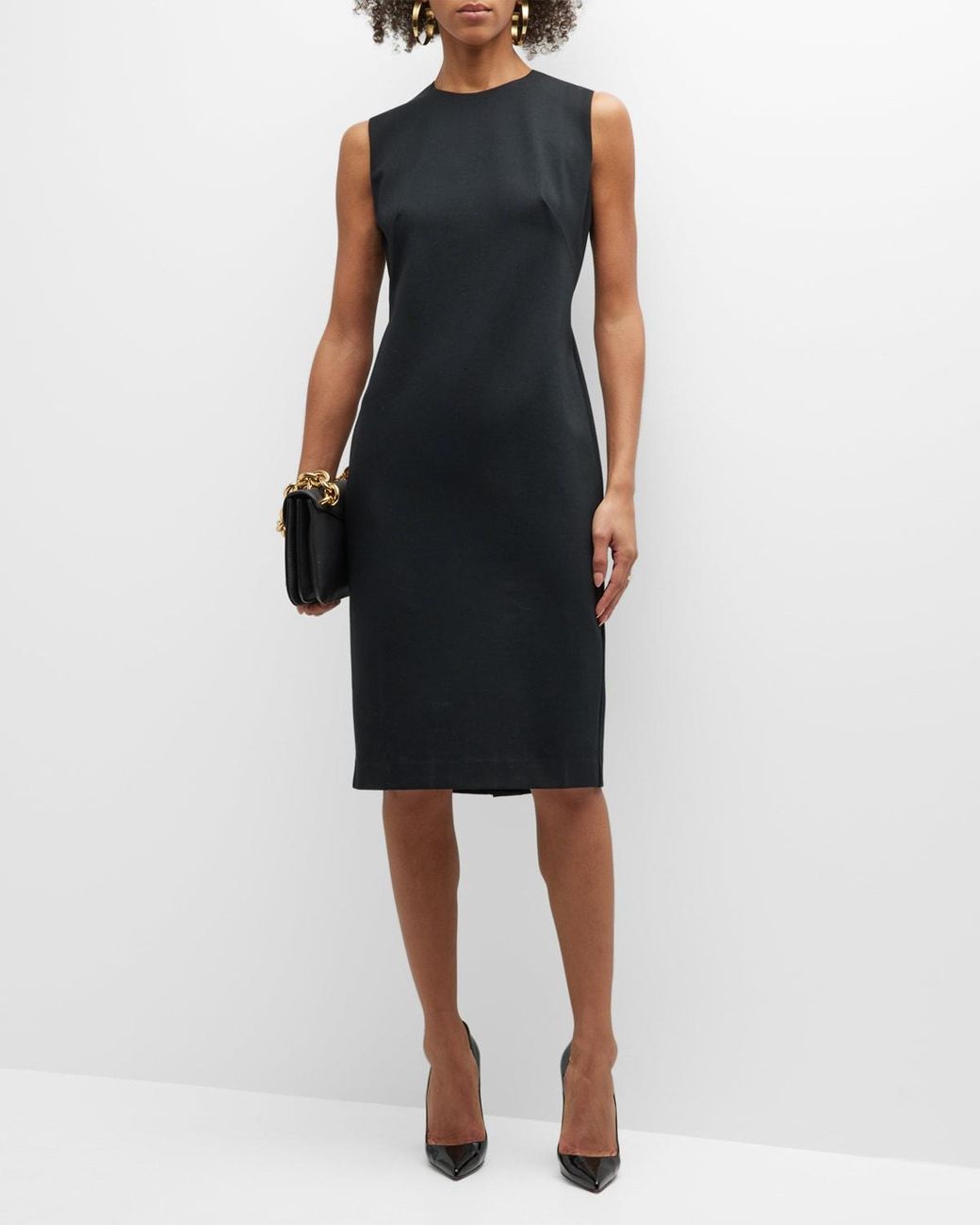 Spanx The Perfect Ponte Sheath Dress in Black Lyst