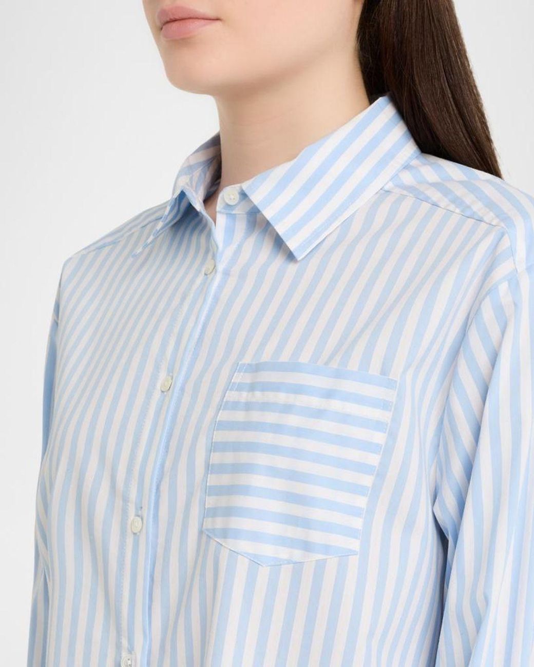 Solid & Striped Blue The Avril Striped Button-Front Shirt