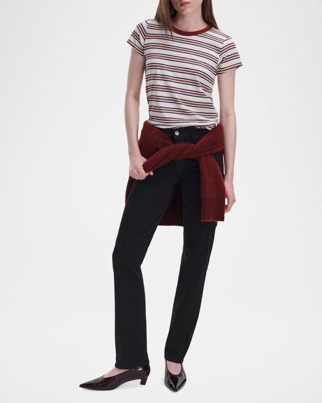 Rag & Bone Multicolor The Slub Stripe Tee